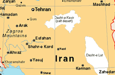 Map of Iran: Enlarge to view