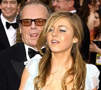 Lorraine Nicolson with her father, Jack Nicolson