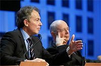 British Prime Minister Tony Blair at the Davos Summit
