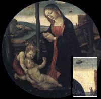 Medieval Painting depicting UFO & MARY