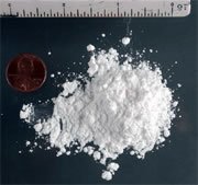 A pile of cocaine