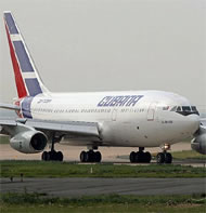 Cubana commercial airliner