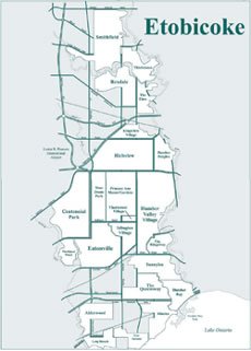 Etobicoke map