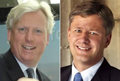 David Miller (left) Stephen Harper (right)