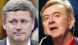 Stephen Harper and Preston Manning (right)