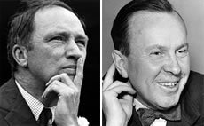 Pierre E. Trudeau (left) and Lester Pearson