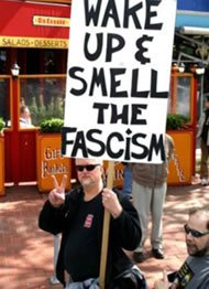 Facism protester