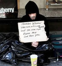 Homeless veteran