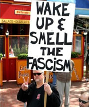 Facism protester