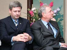 Stephen Harper (left) and Paul Martin