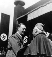 Hilter greeted a Catholic Cardinal from the Vatican